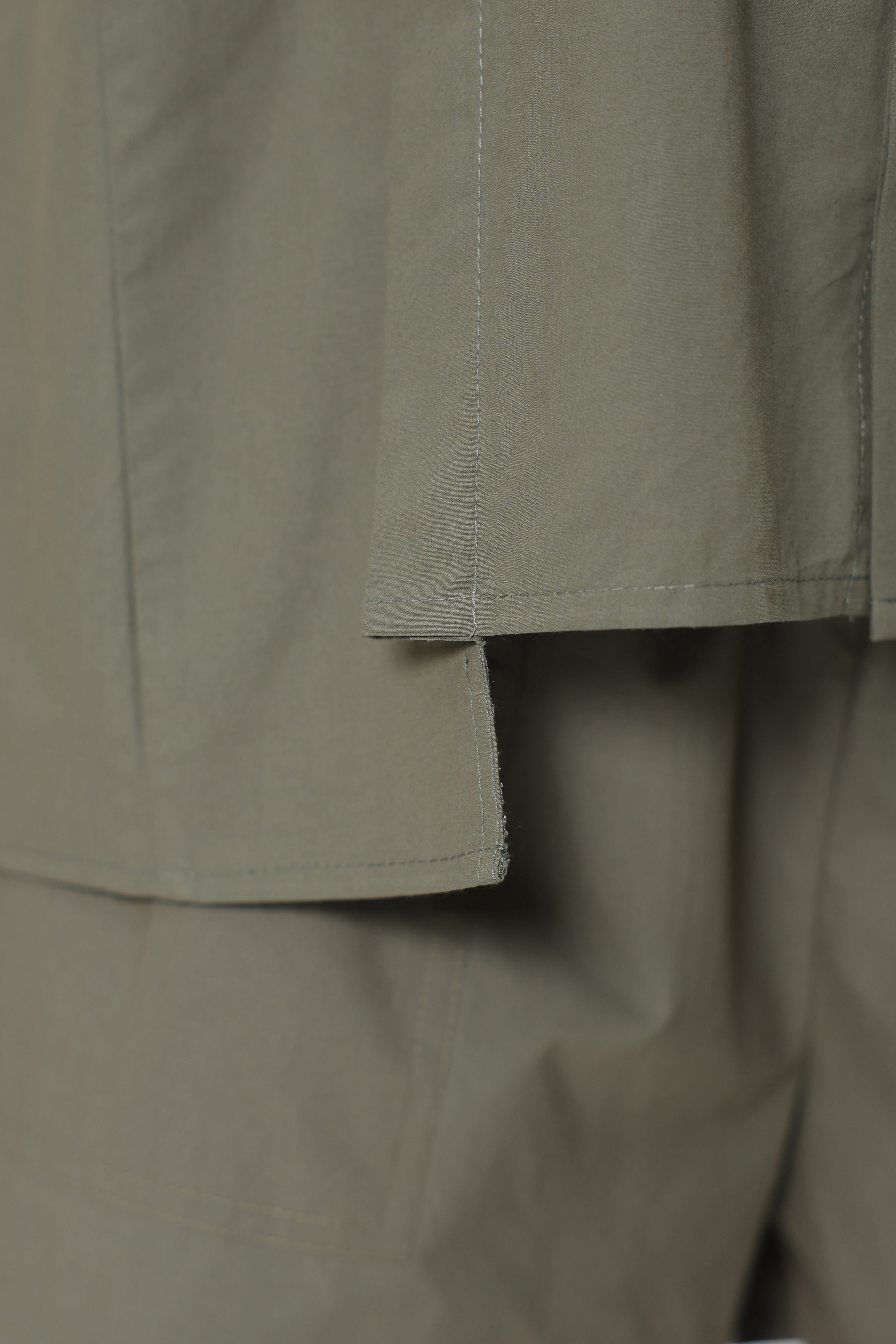 Women Khaki Green Solid Cotton Short Sleeve Shirt Collar Co-Ord Set