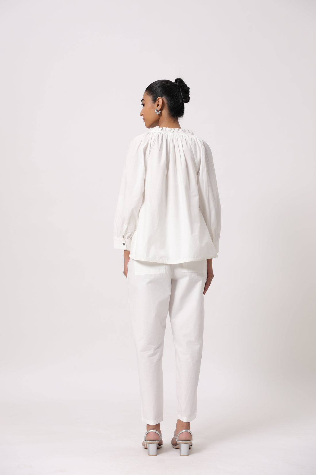 Women’s White Cotton Poplin Co-Ord Set