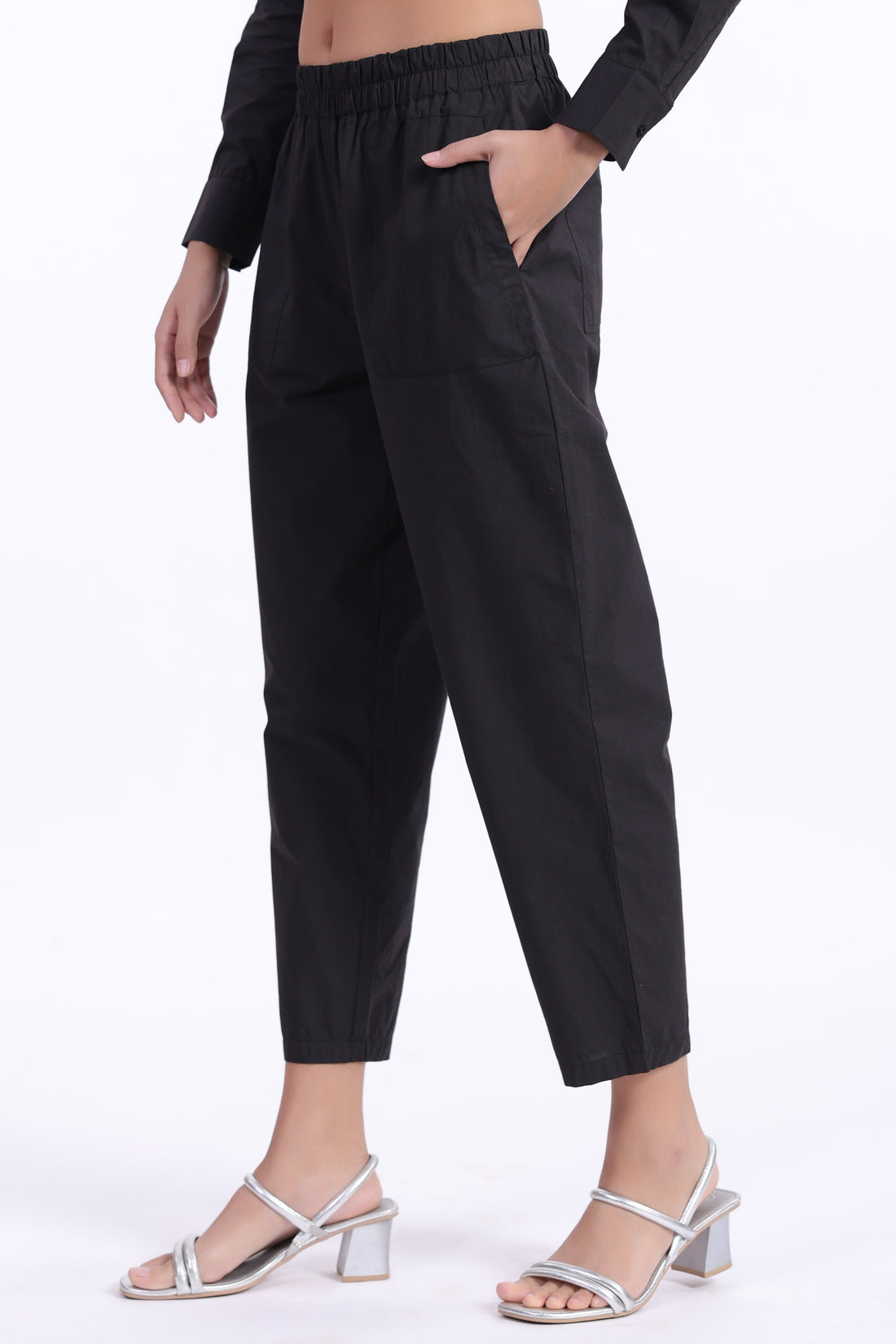 Women’s Black Cotton Trouser