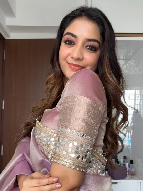 Banarasi Rajkumari Mirror Work Tissue Silk Saree